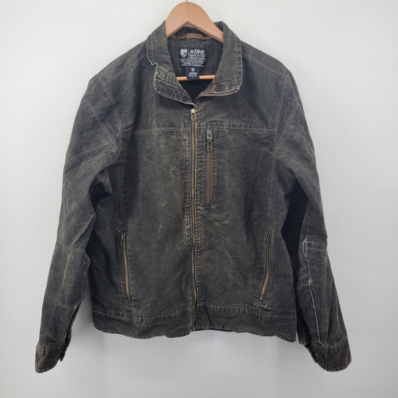 Kuhl Other - Kuhl Jacket Mens Large Gray Vintage Patina Full Zip Cotton Fleece Lined Outdoor